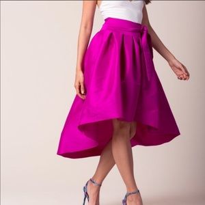 Pink high low skirt
